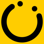 Black Roundhouse smiley face logo on yellow background