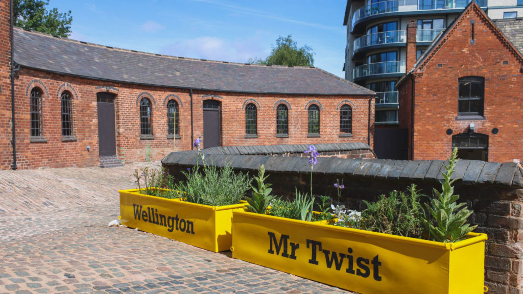 Roundhouse and planters