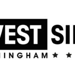 Black and white logo for West Side Birmingham