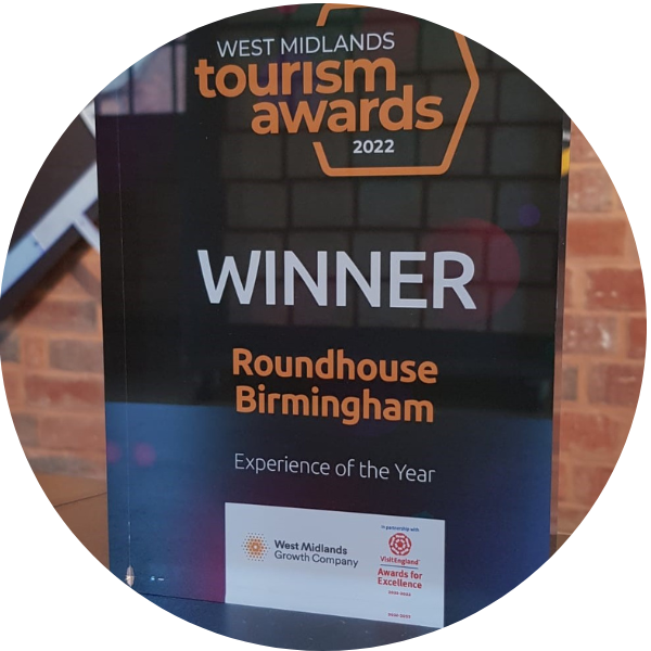 Picture of West Midlands Awards 2022 Winner Roundhouse Birmingham -Experience of the Year